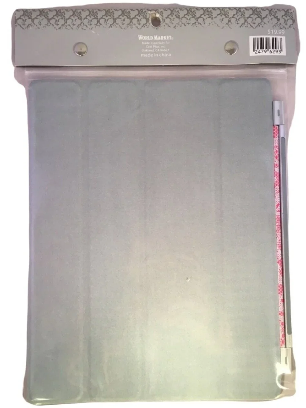 Cost Plus World Market Ipad Cover Pink Blue Magnetic Lace Fits 9.45 x 7.67